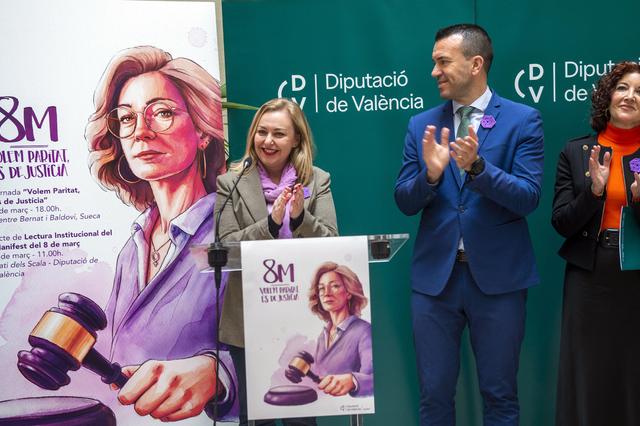 La Diputació de València conmemora el Día de la Mujer exigiendo la paridad 