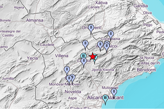Un terratrémol que es deixa notar a Ontinyent i Bocairent
