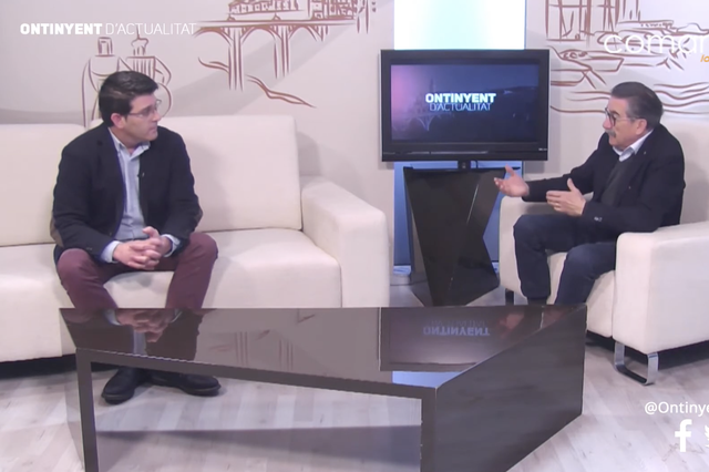 Jorge Rodríguez, alcalde de Ontinyent, entrevistado en Comarcal TV