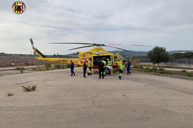 Rescaten en helicòpter a un treballador forestal ferit en Montitxelvo