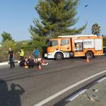 Accidente de un ciclista en Ontinyent