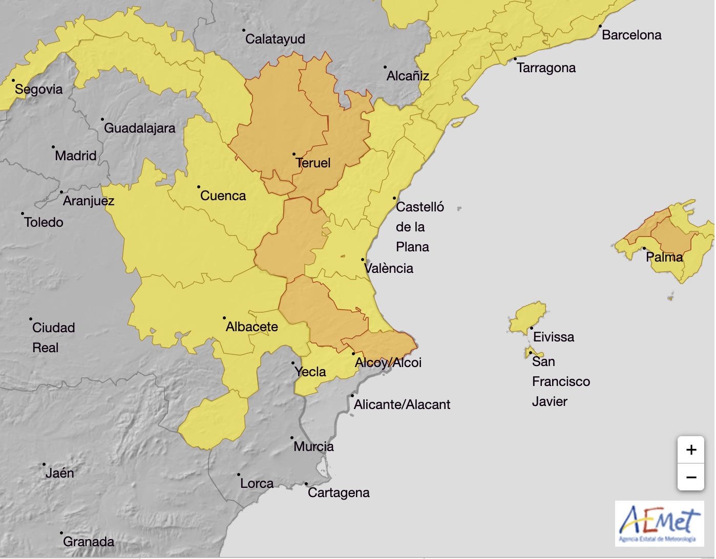 Mapa de alertas