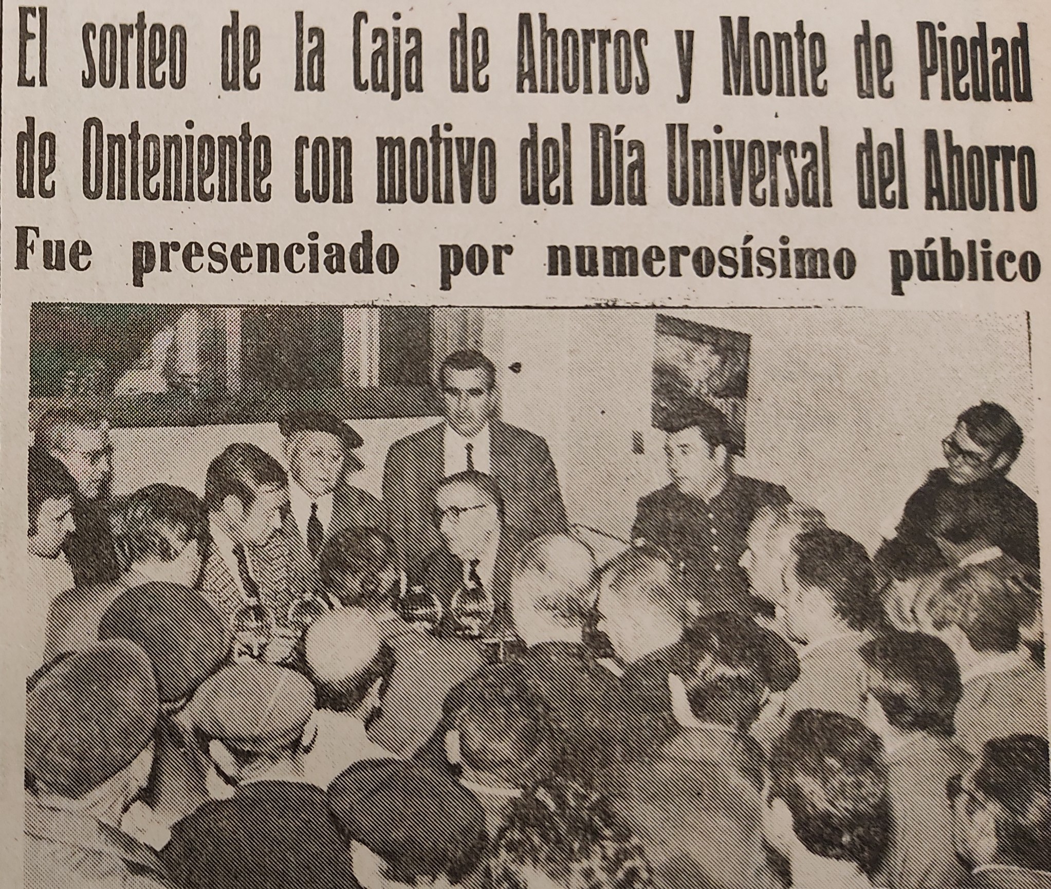 Sorteig dels premis a l'estalvi. 1972