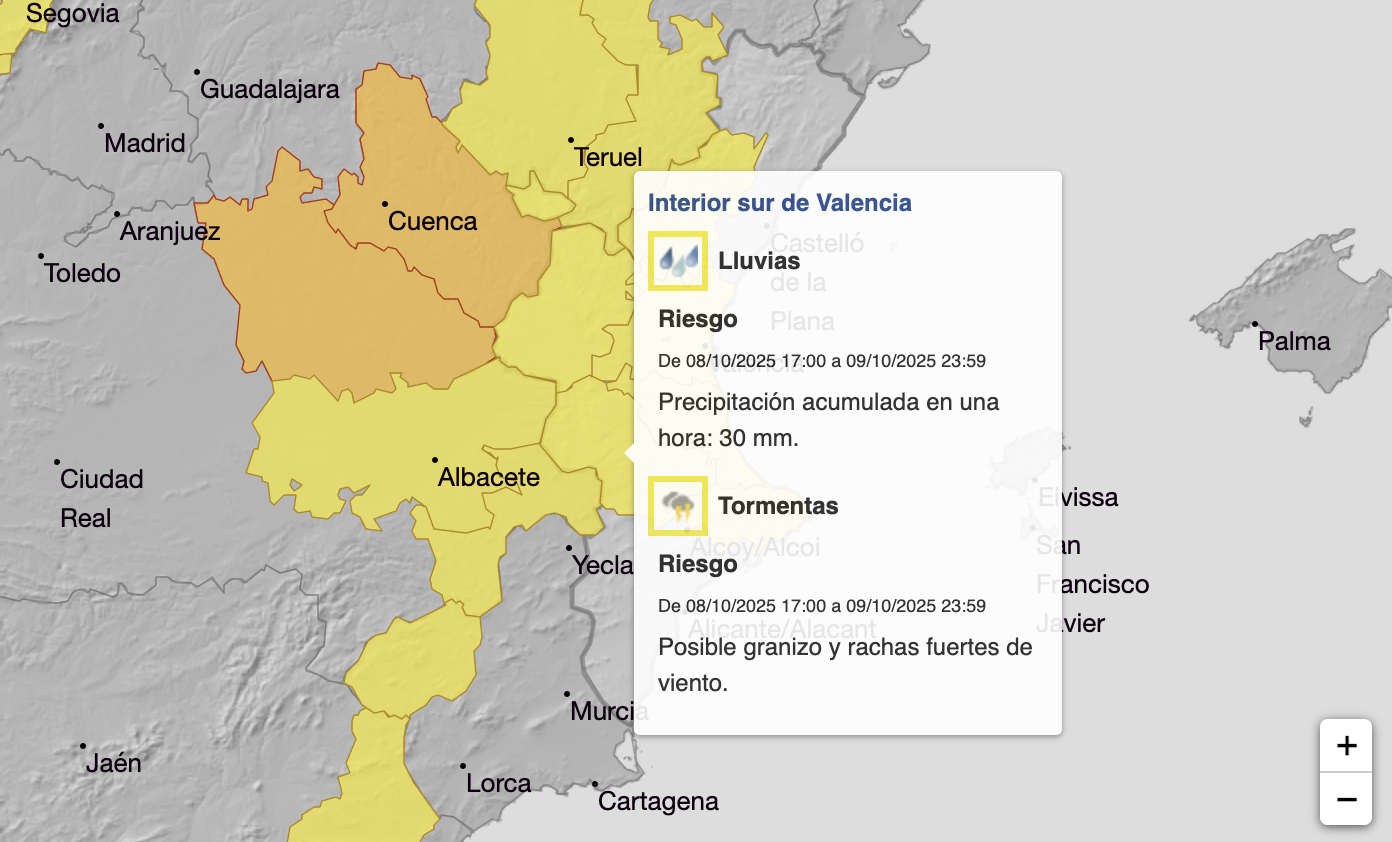Mapa de AEMET