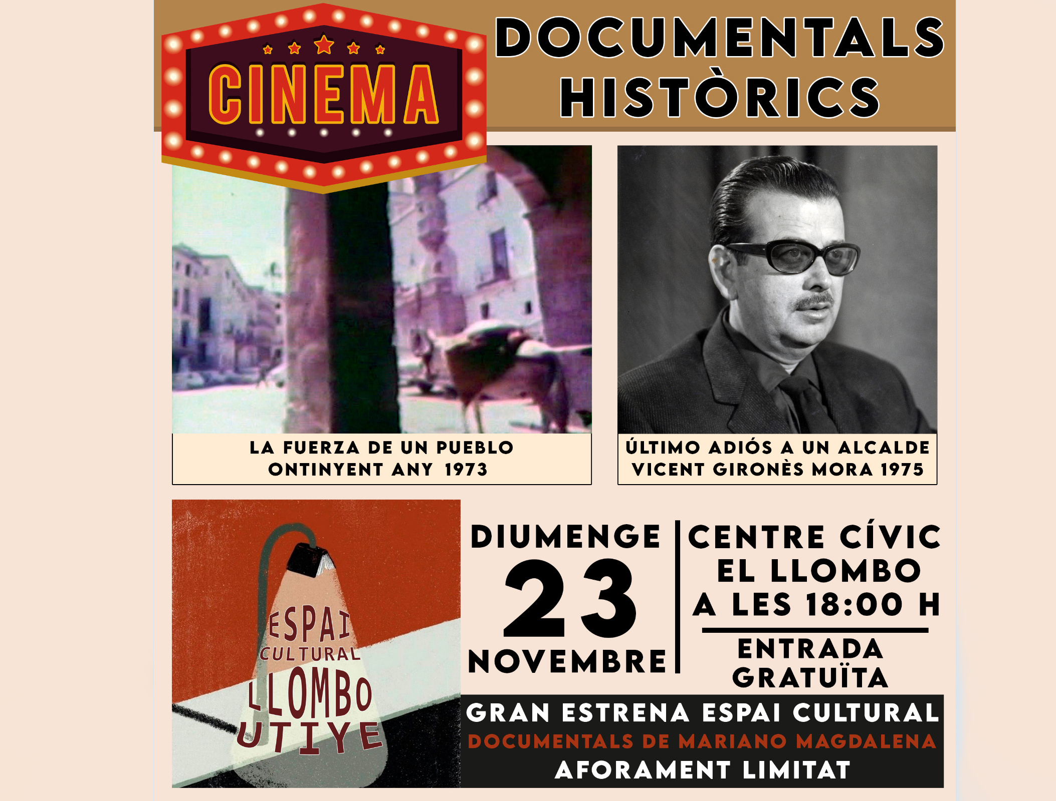 Cartel de los dos documentales que se proyectarán