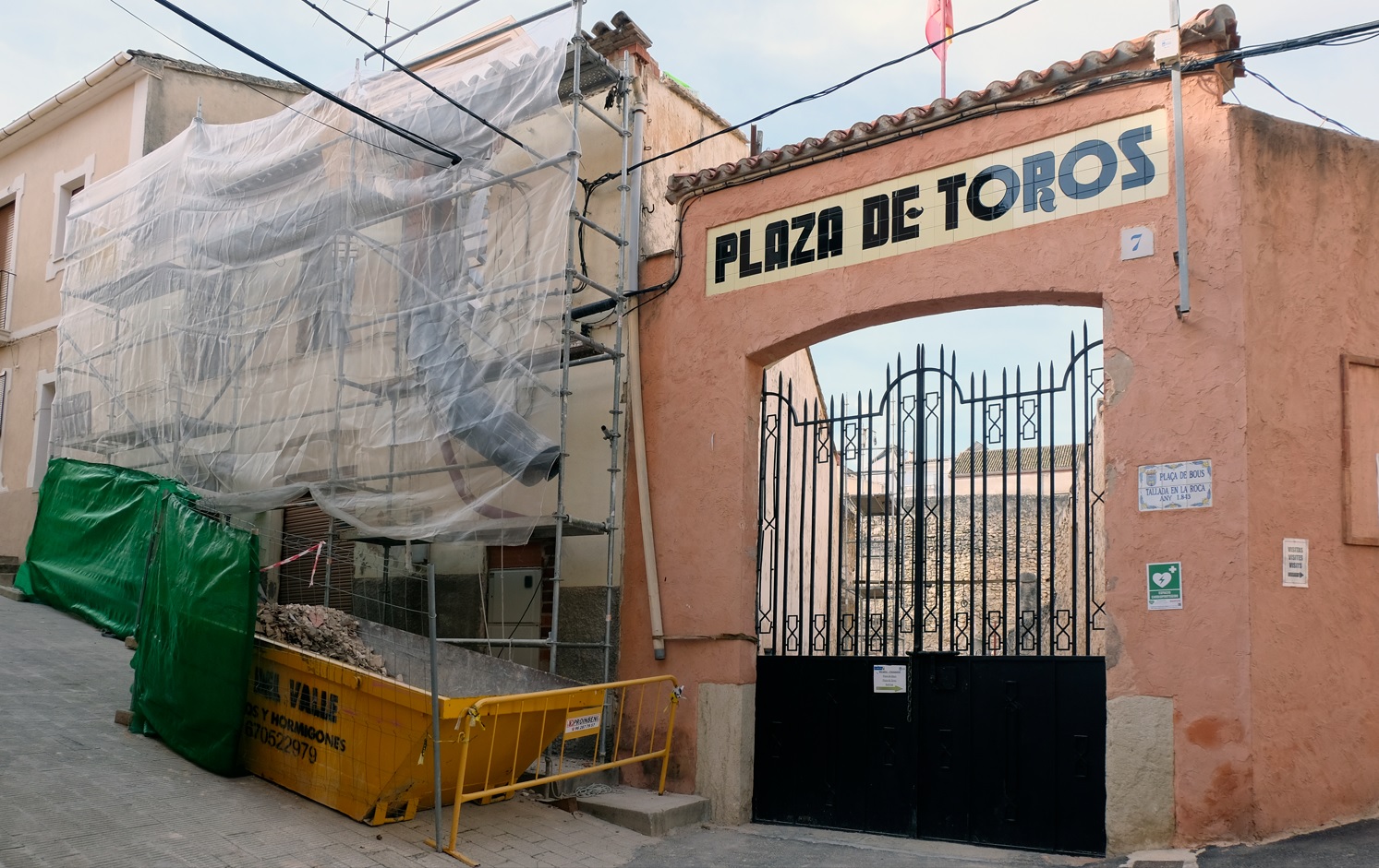 Obras del centro de interpretación de la plaza de toros de Bocairent
