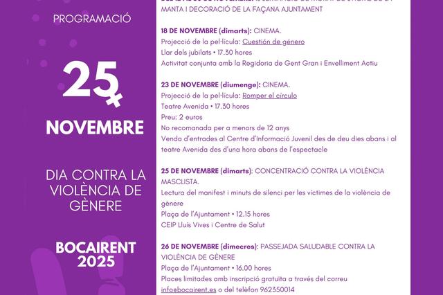 Bocairent inicia la programació del 25N