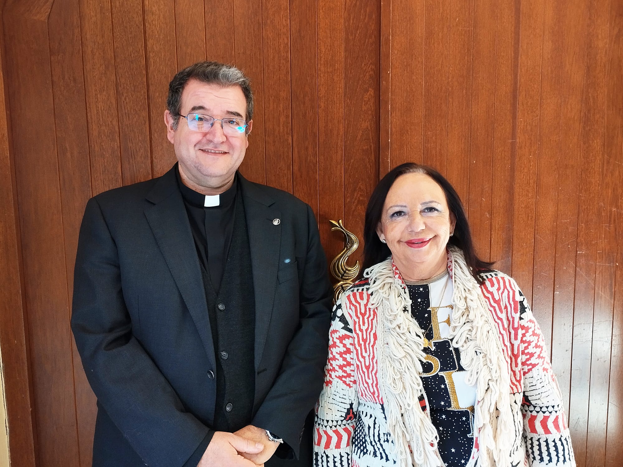 Antonio Ferrando y Concepción Donate, presidenta de la Setmana Santa d'Ontinyent