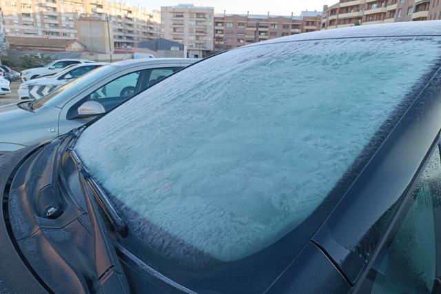 Así ha amanecido Ontinyent tras una noche con mucho frío