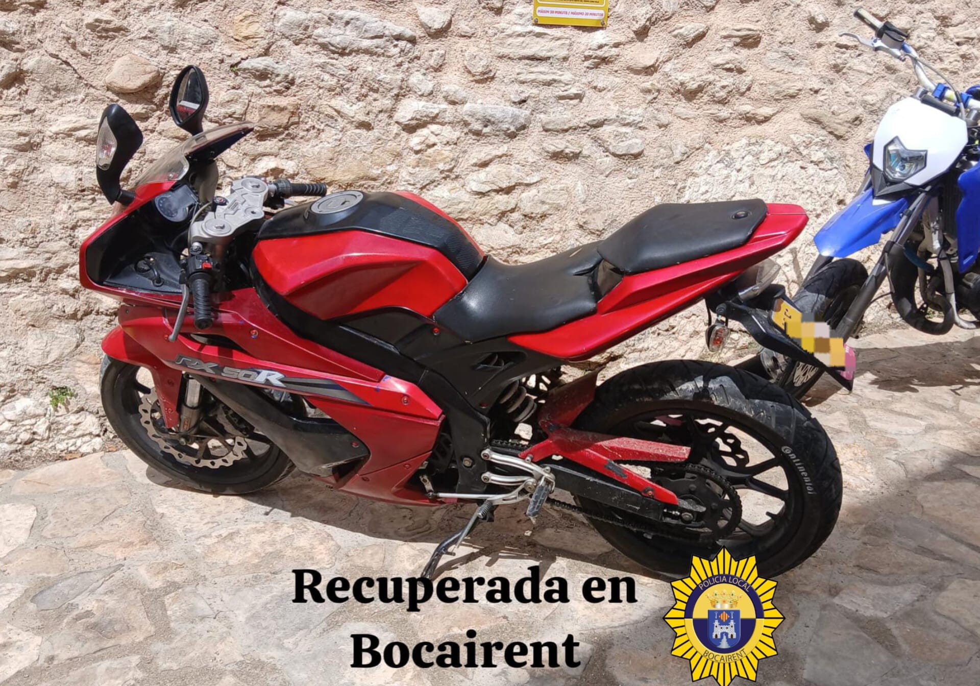 Moto recuperada en Bocairent