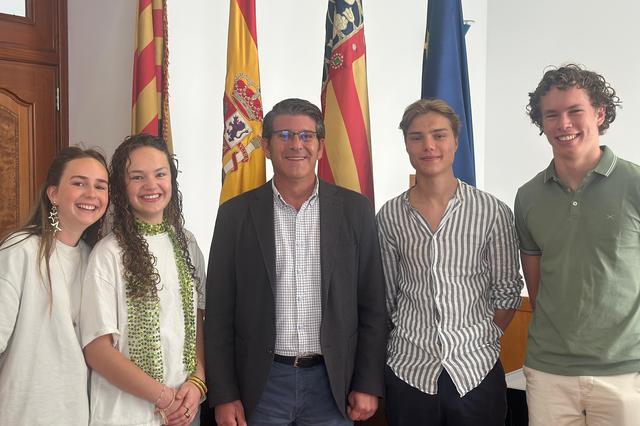 Quatre alumnes de batxillerat internacional que dissenyaran una ruta turística per Ontinyent