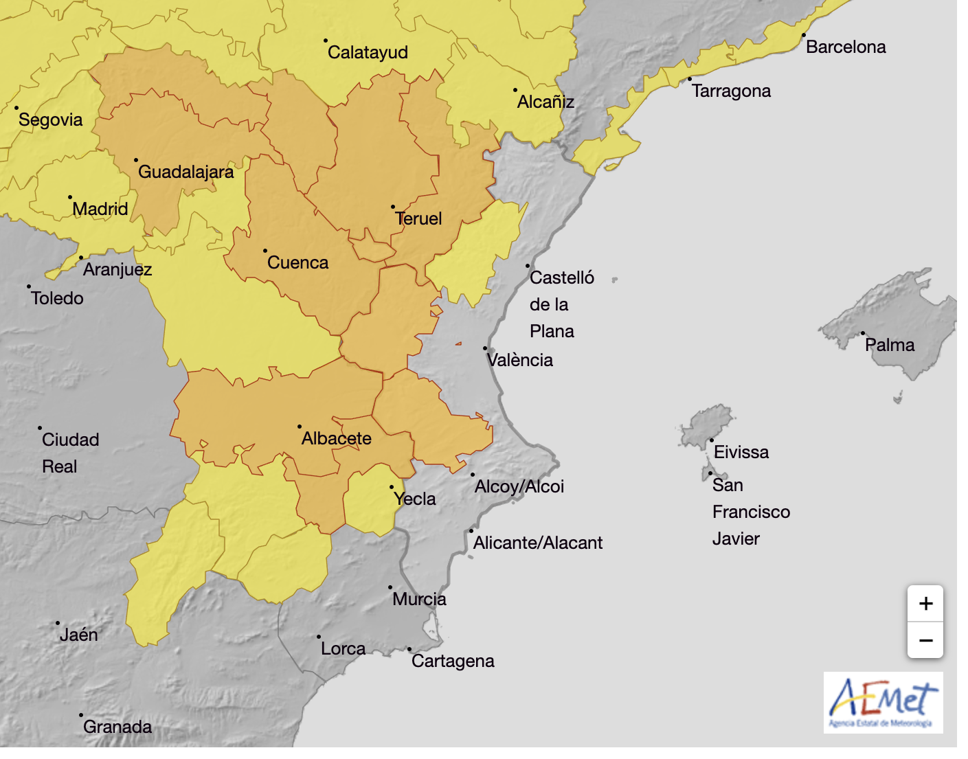 Mapa de alertas