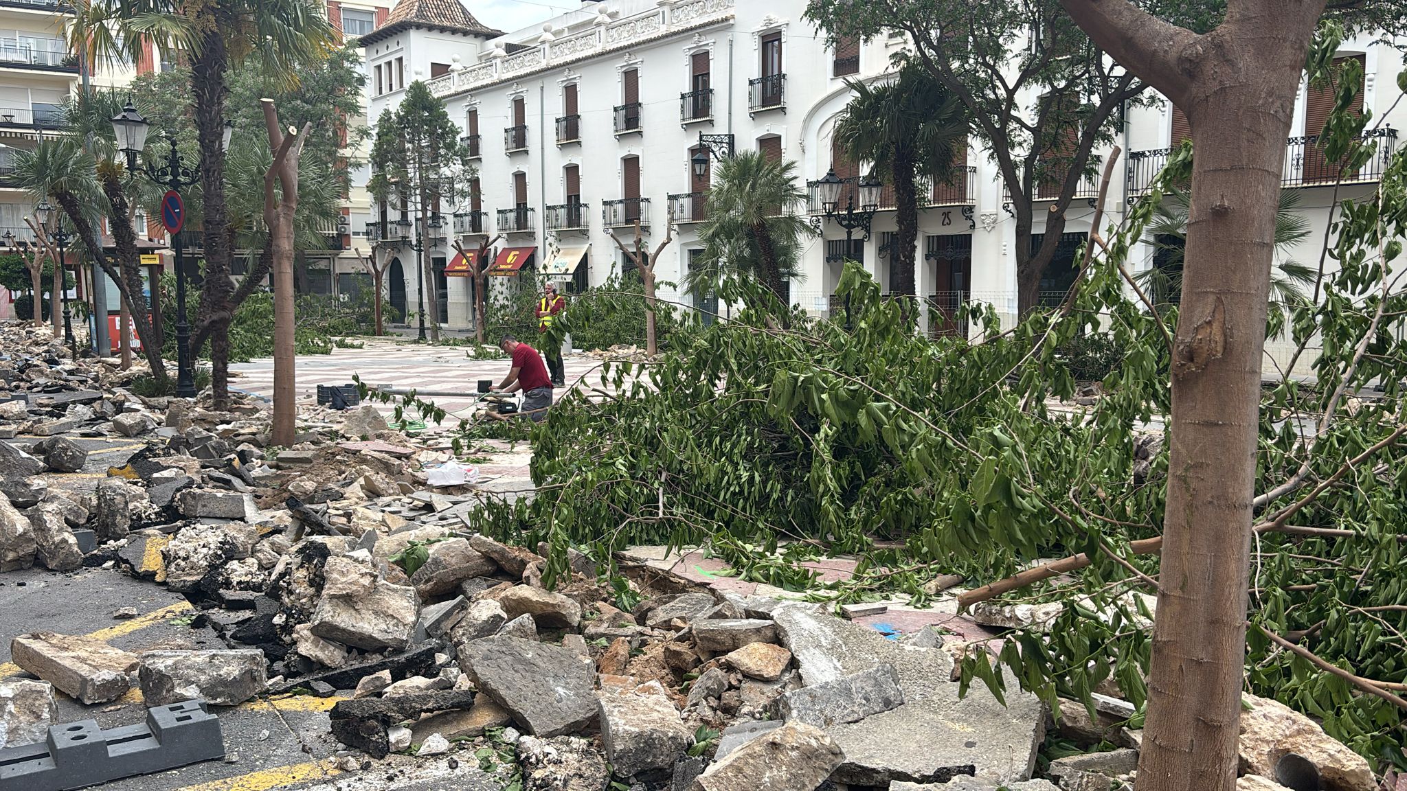Obres en la plaça de la Concepció 