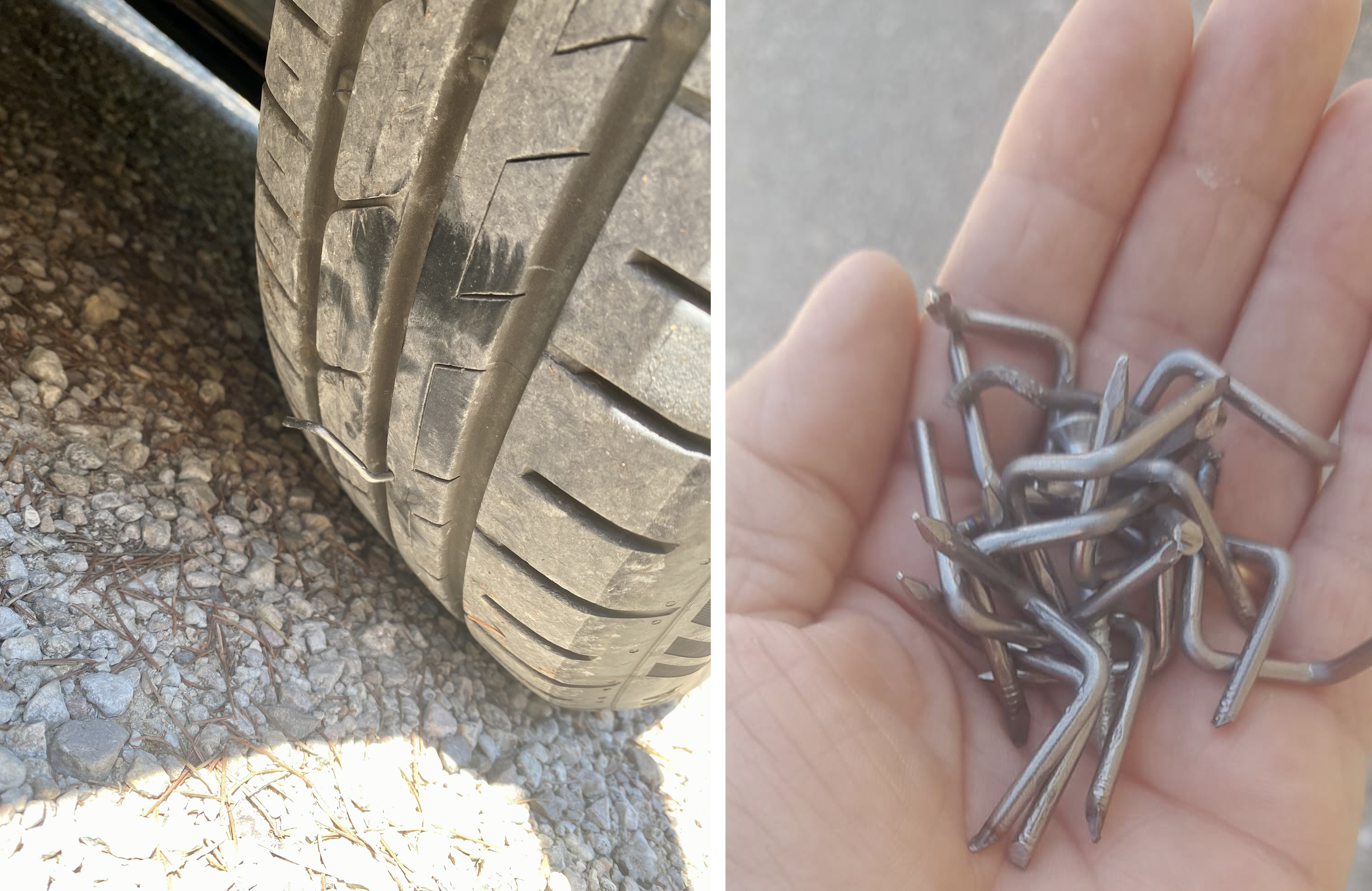 Así eran los clavos recogidos en el Pou l'Olleta