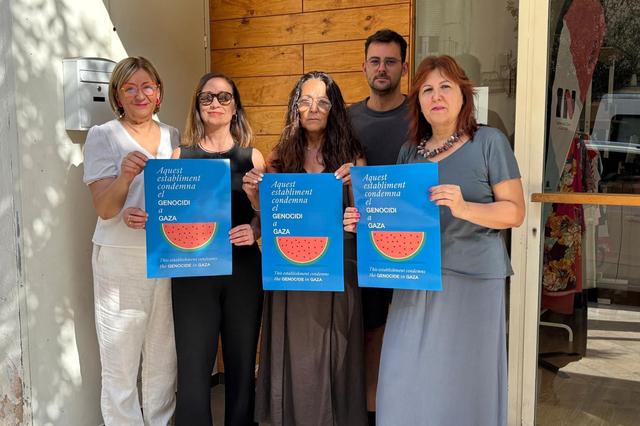 El comerç local d’Ontinyent alça la veu contra la violència a Gaza
