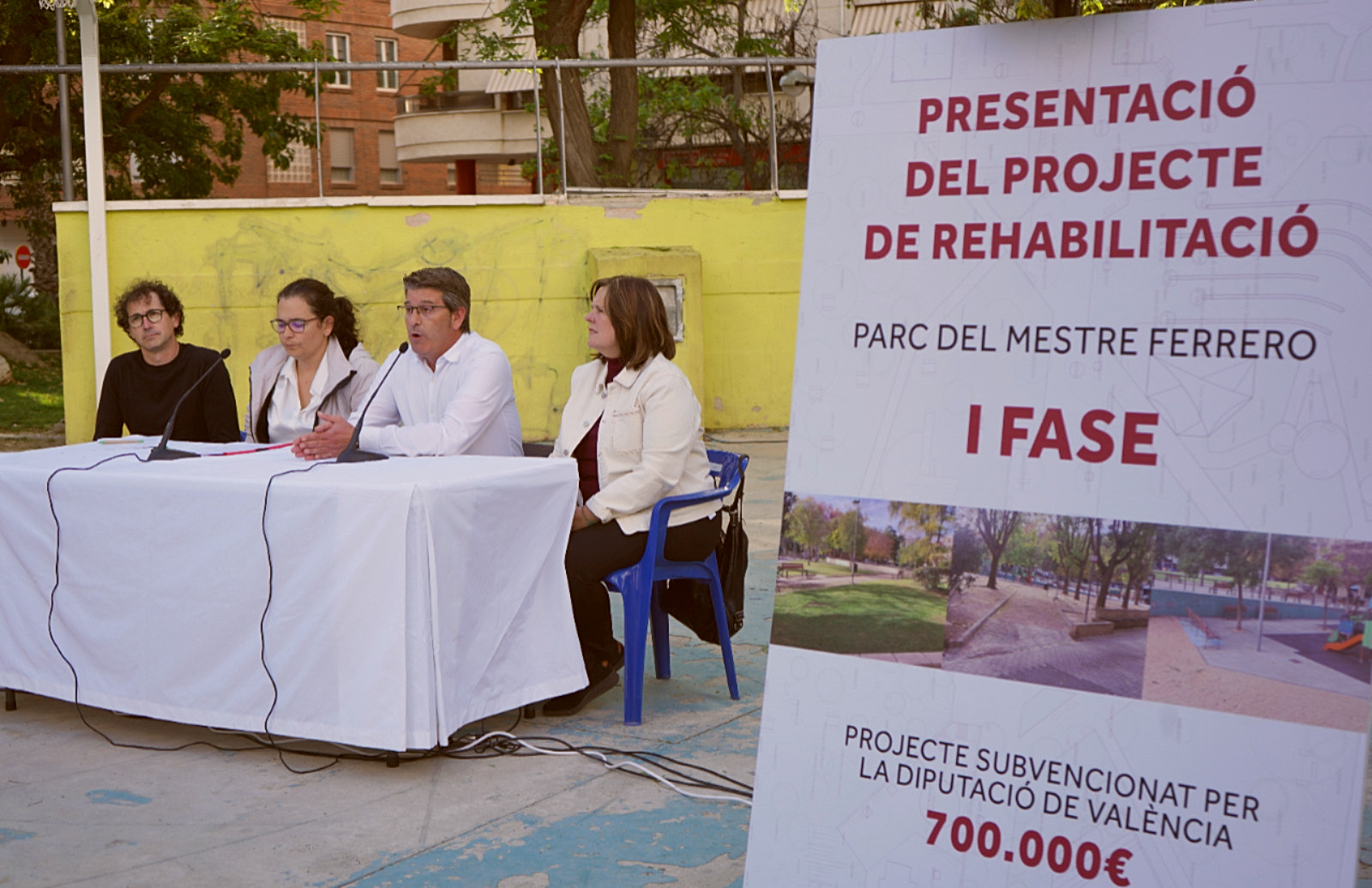 Presentació de la reforma del parc Mestre Ferrero