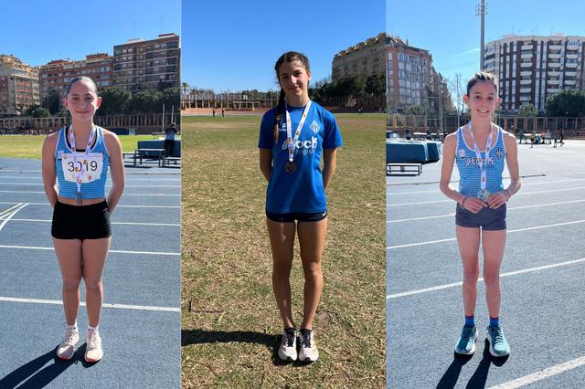 El CAVAOntinyent logra tres medallas en el Provincial Sub14 de Valencia