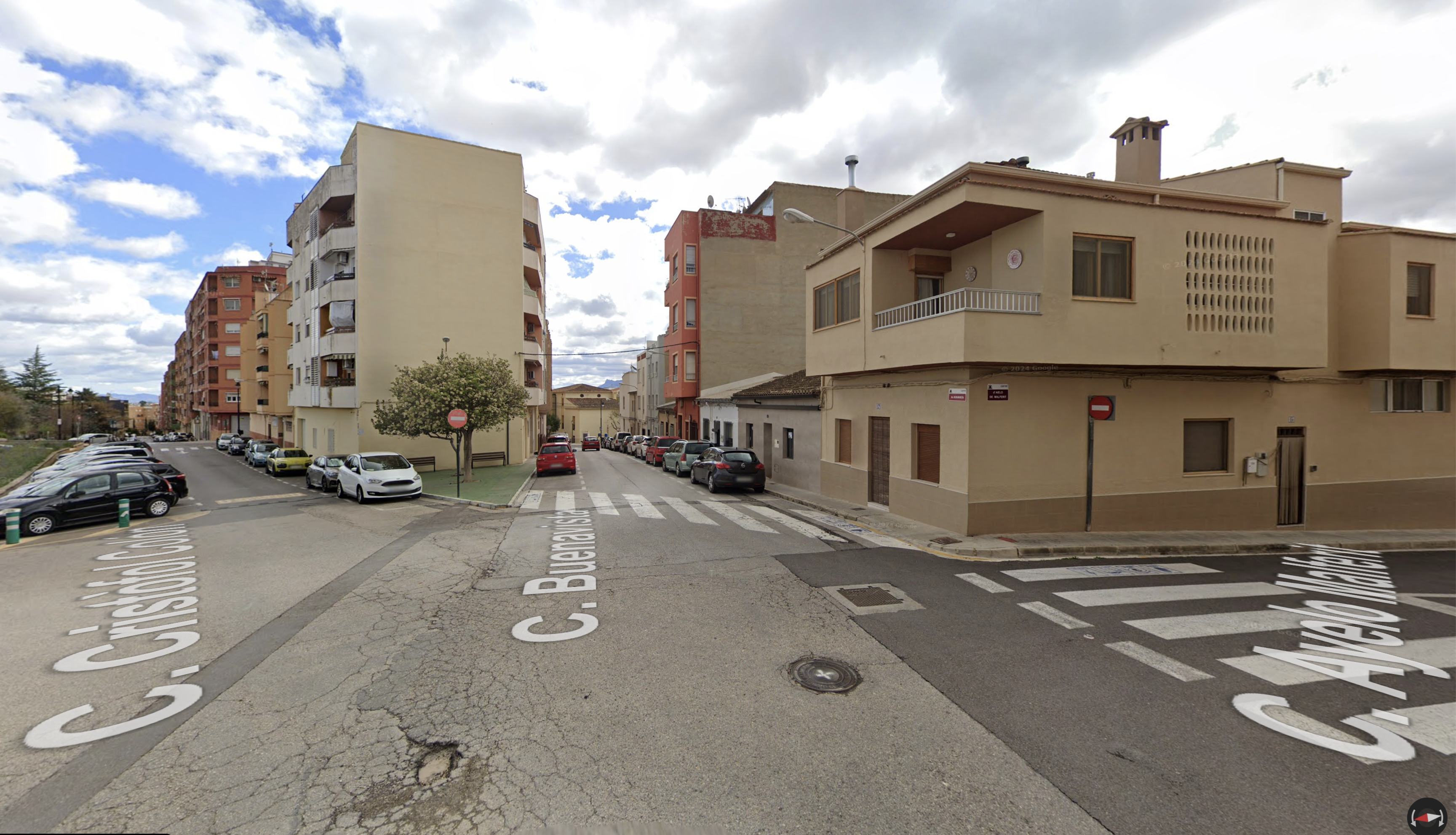 Carrers Bonavista, Aielo, Cristóbal Colón. Google