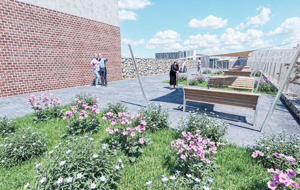 Recreació de la futura zona verda