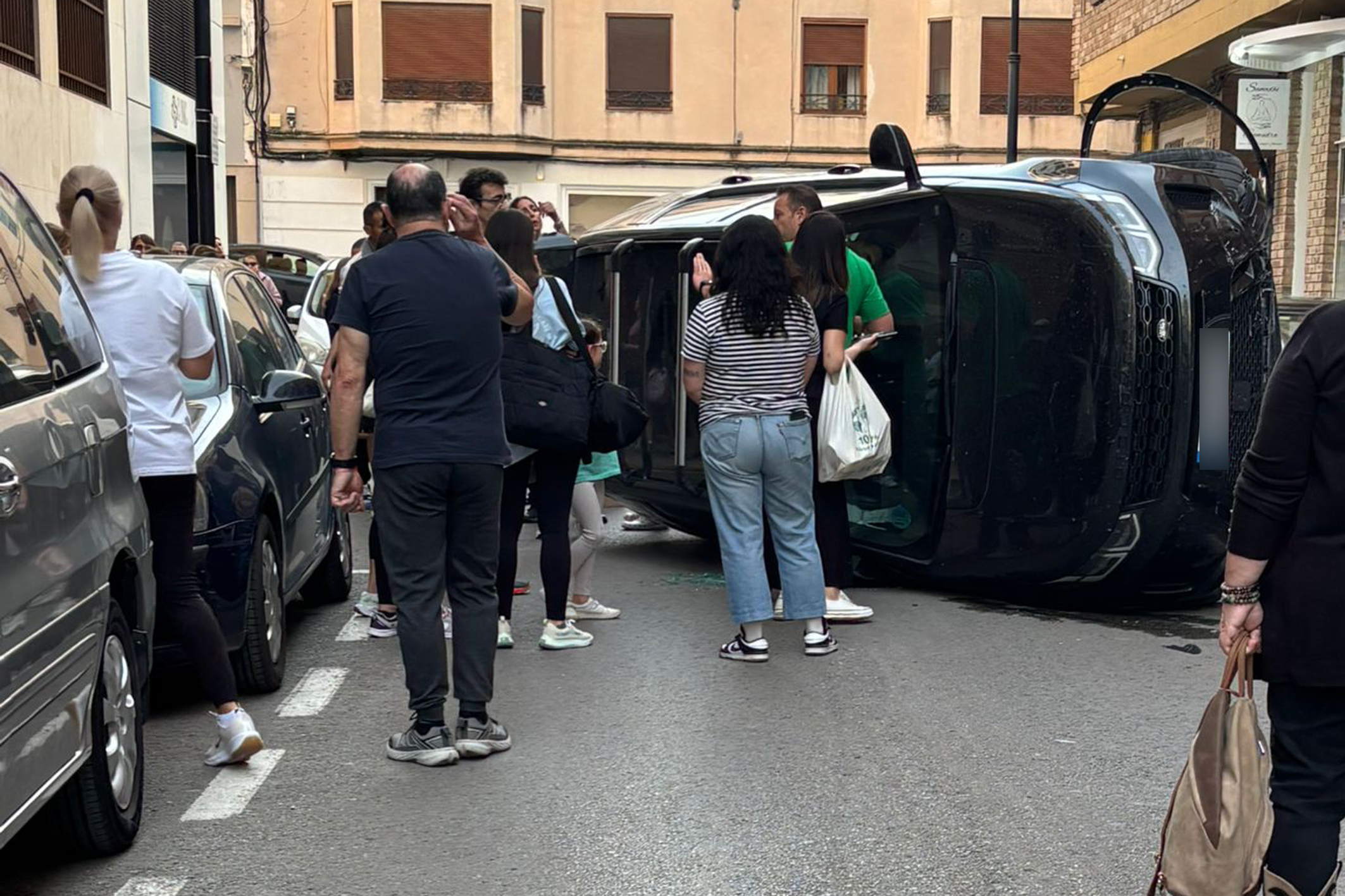Coche accidentado esta misma tarde