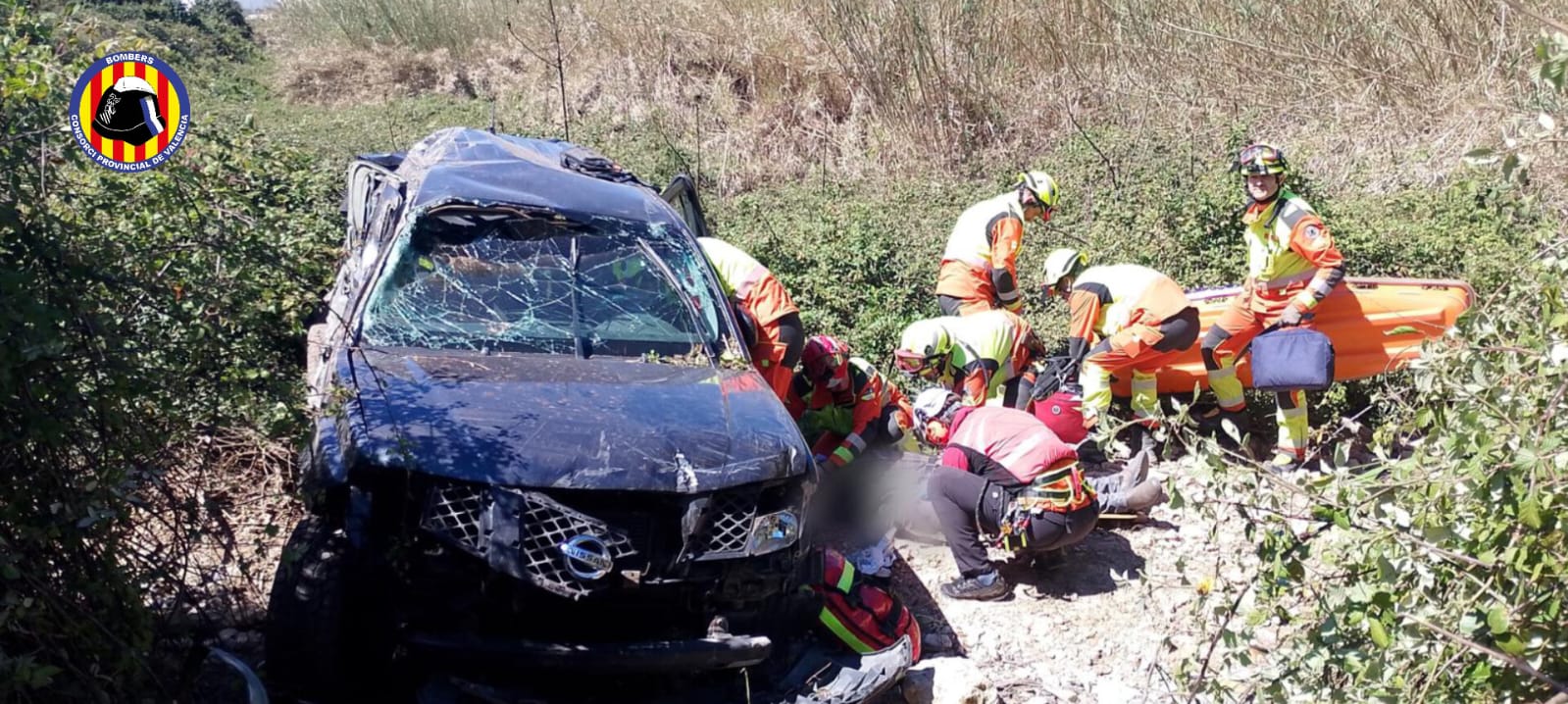 Bombers durant el rescat