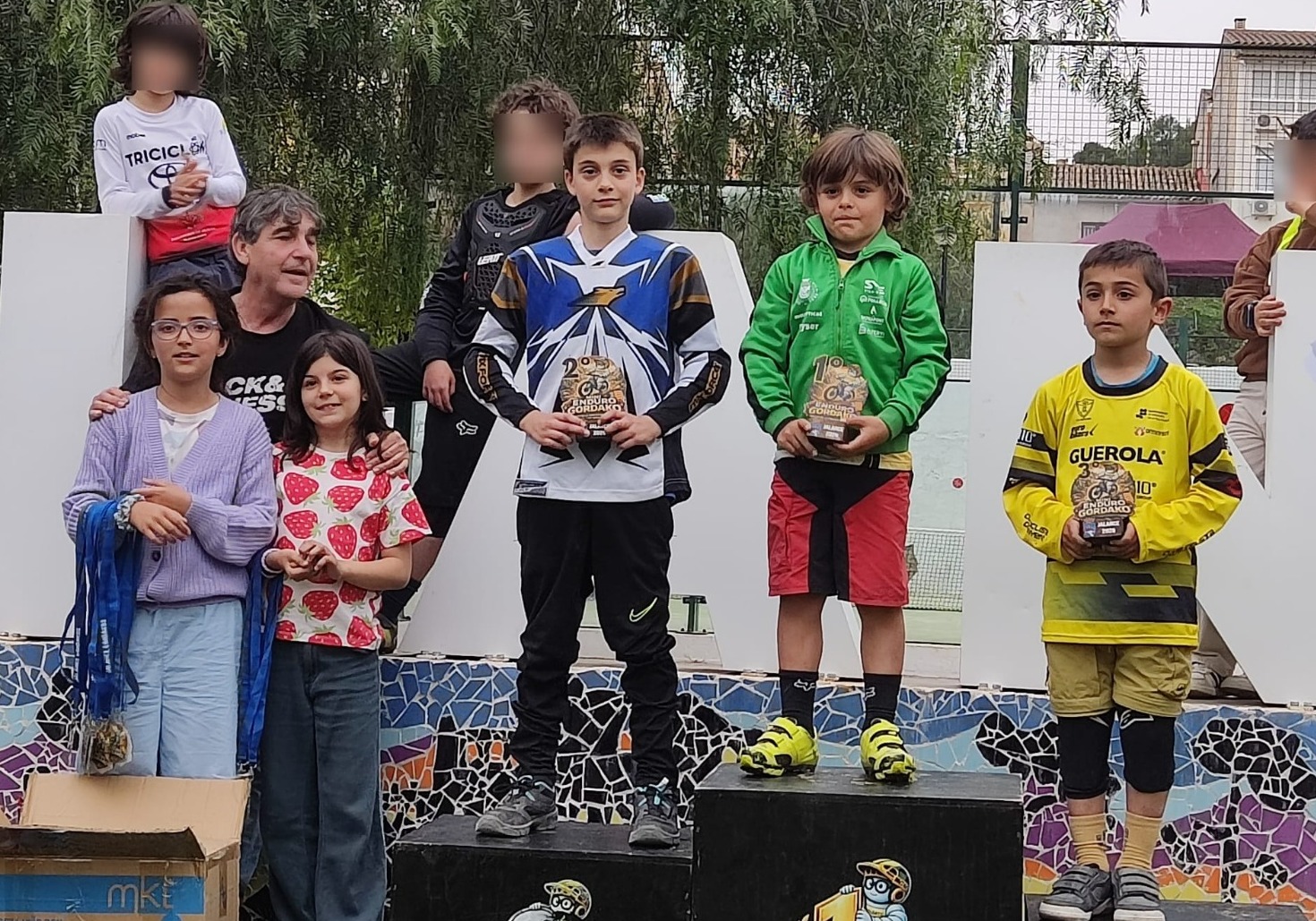 Foto: Quim Blasco al podi de la prova de Mini Enduro disputada a Jalance.